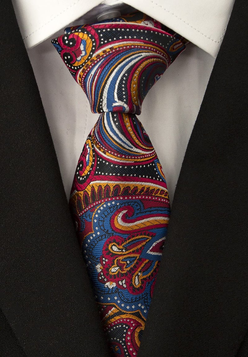 Adulove Men's Necktie Classic Silk Tie Woven Jacquard Neck Ties 6 PCS - Image 4